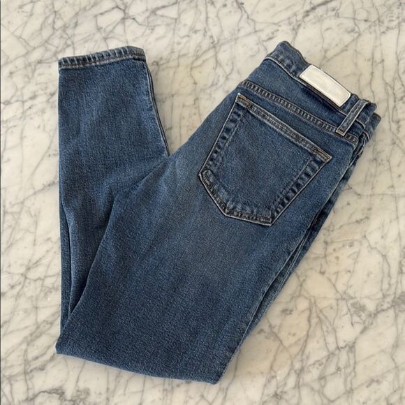 Re/done Womens Straight Denim Jeans Sz 29/30 Button Fly - Picture 1 of 8